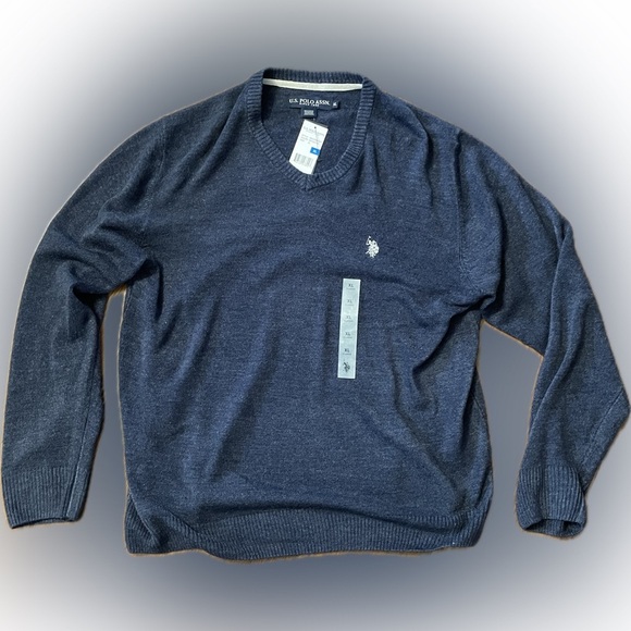 US Polo Assn NWT Long Sleeve Sweater-Size XL-Blue Gray - Picture 1 of 6